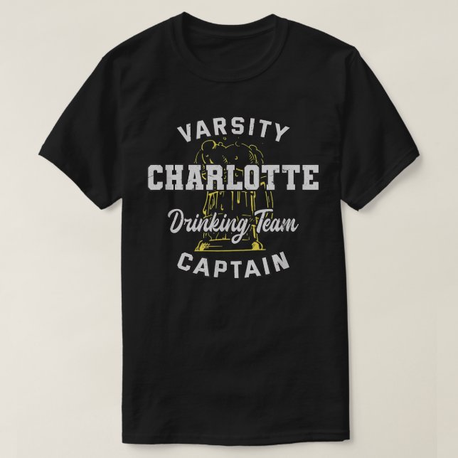 Charlotte Drinking Team Captain North Carolina Bee T-Shirt (Design Front)