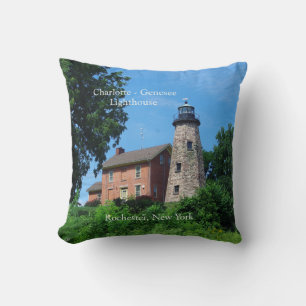 Charlotte Genesee Lighthouse square pillow