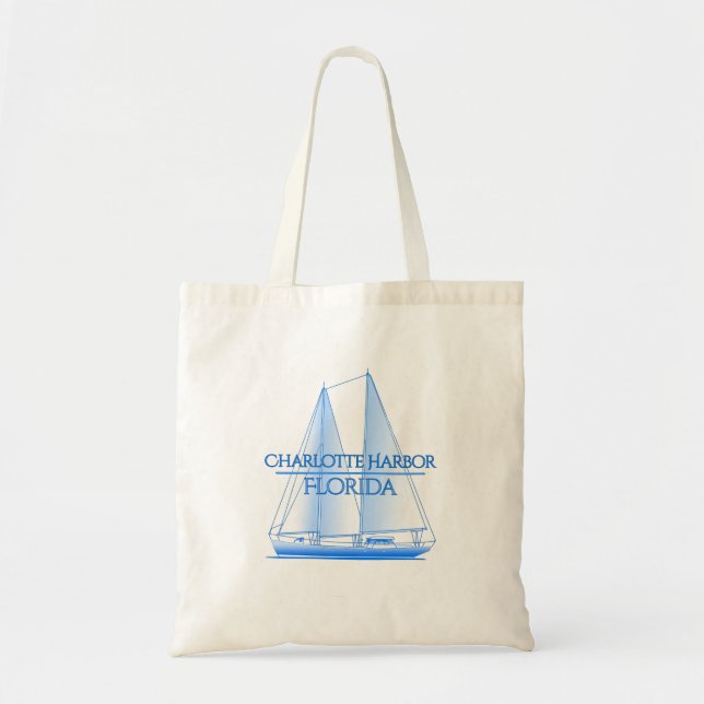 Charlotte Harbour Coastal Nautical Sailing Sailor Tote Bag (Front)