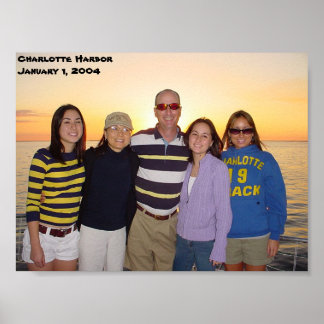 Charlotte Harbour Florida Sunset Jan 1 2004 Poster