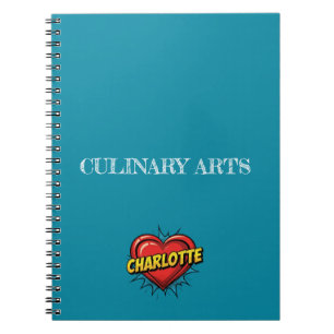 Charlotte Heart Blue Notebook
