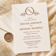 Charlotte Heirloom Monogram Letterpress Wedding