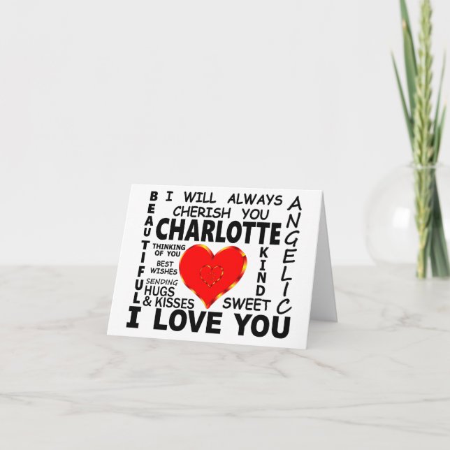 Charlotte I Love You Card (Front)