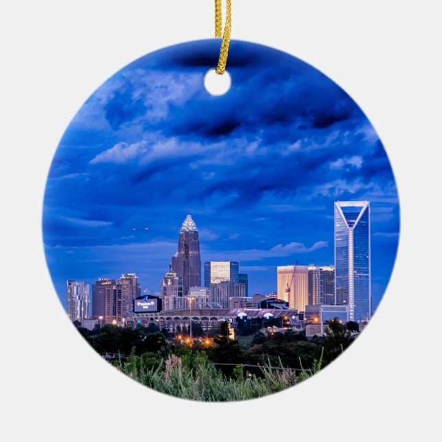 charlotte nc ceramic tree decoration (Front)