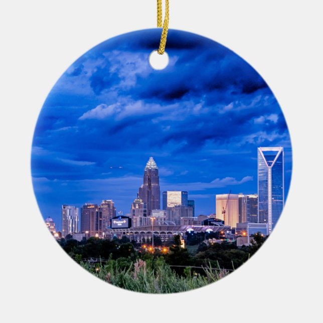 charlotte nc ceramic tree decoration (Front)