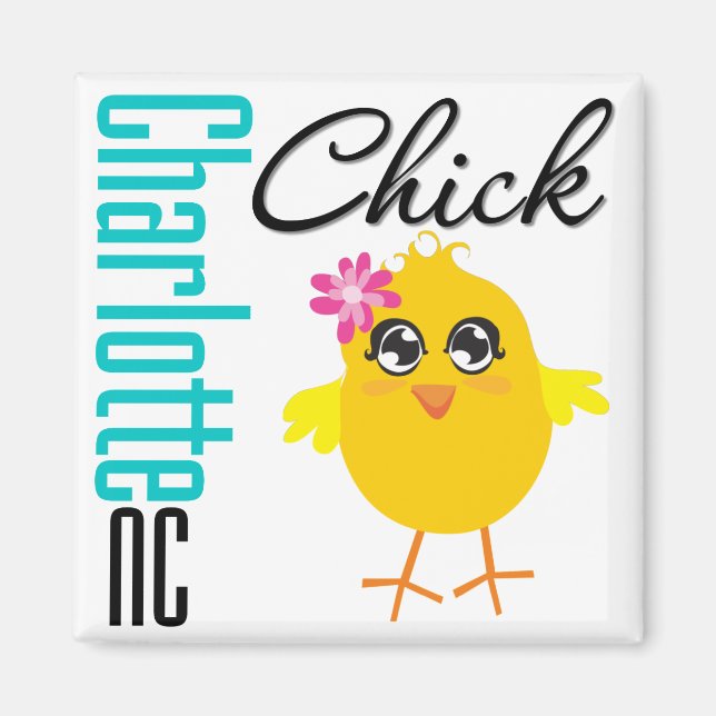 Charlotte NC Chick Magnet (Front)