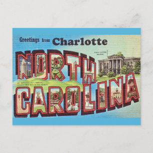 Charlotte NC Old Postcard