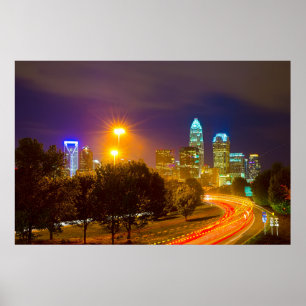Charlotte NC Skyline Poster