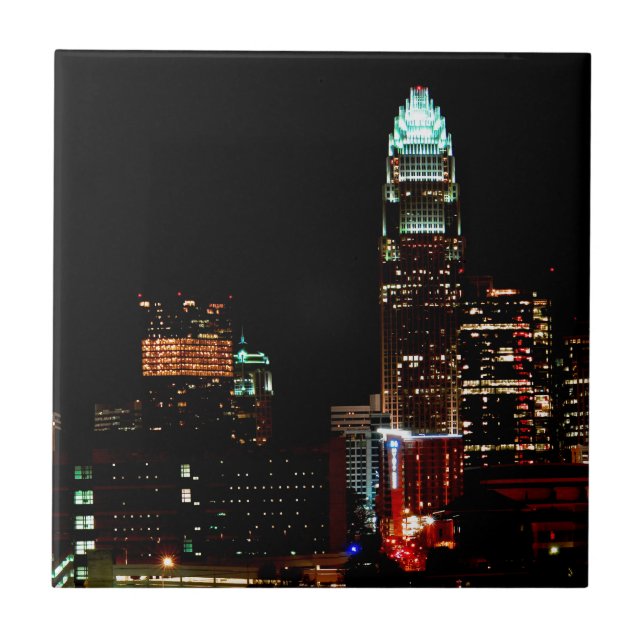 Charlotte NC Skyline Tile (Front)
