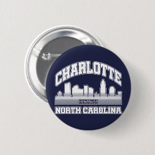Charlotte,North Carolina 6 Cm Round Badge