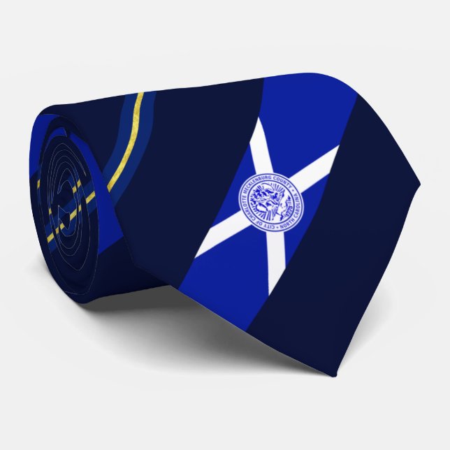 Charlotte (North Carolina) city flag Neck Tie (Rolled)