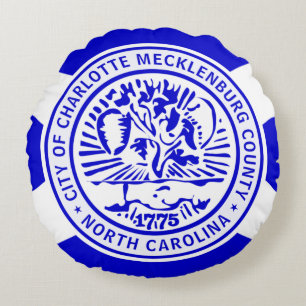 Charlotte (North Carolina) City flag  Round Cushion