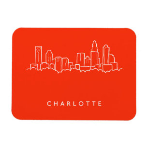 Charlotte, North Carolina City Skyline Magnet