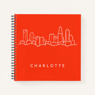 Charlotte, North Carolina City Skyline Notebook