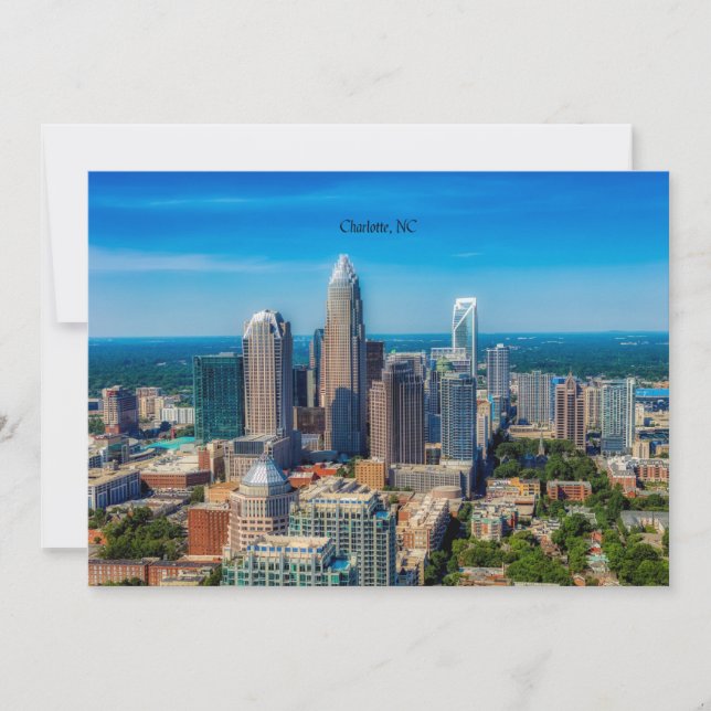 Charlotte, North Carolina cityscape, Card (Front)