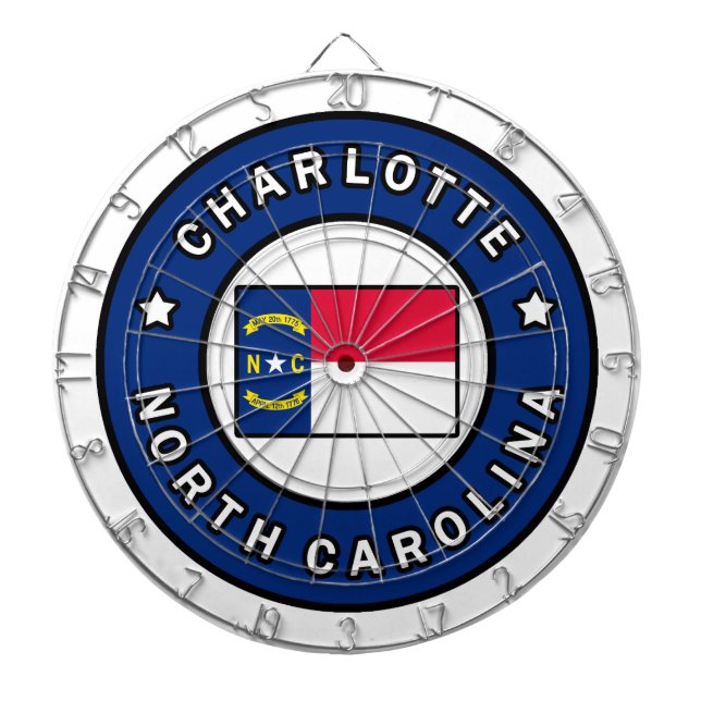 Charlotte North Carolina Dartboard (Front)