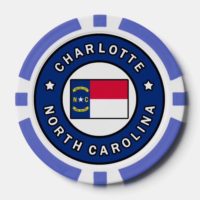 Charlotte North Carolina Poker Chips (Front)