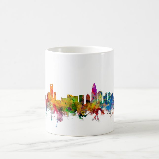 Charlotte North Carolina Skyline Coffee Mug (Center)