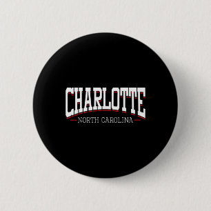 Charlotte North Carolina Vacation College Style Nc 6 Cm Round Badge
