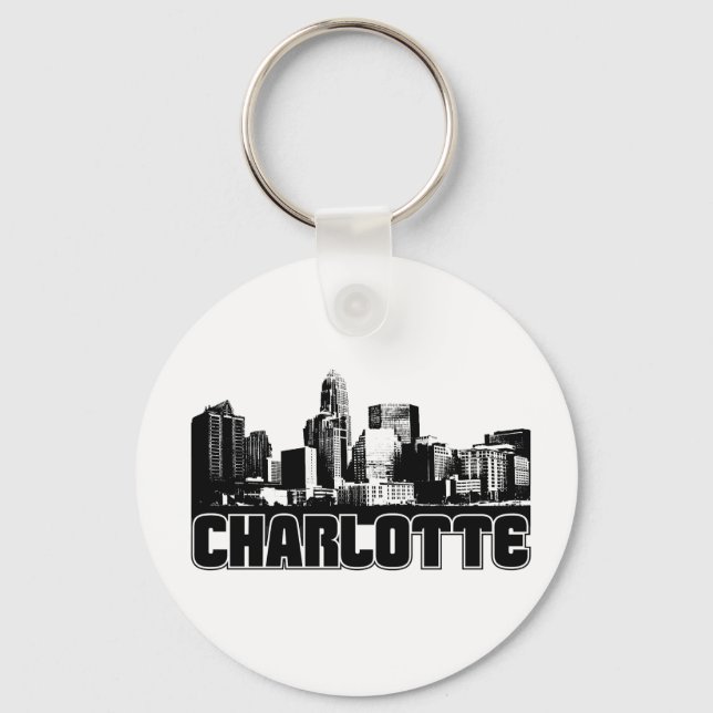 Charlotte Skyline Key Ring (Front)