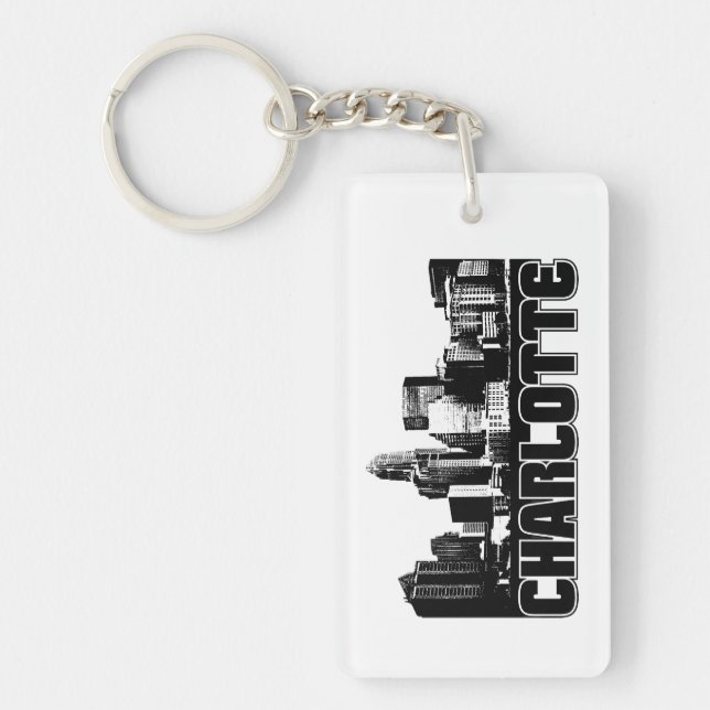 Charlotte Skyline Key Ring (Front)