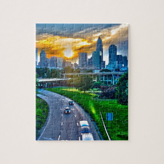 charlotte skyline north carolina jigsaw puzzle (Vertical)