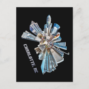 charlotte skyline postcard