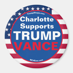 Charlotte Supports TRUMP VANCE Refrigerator Magnet