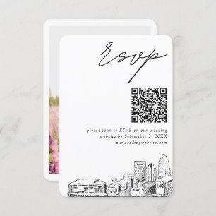 Charlotte Wedding RSVP QR Code Small Enclosure Card