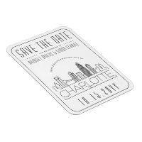 Charlotte Wedding Stylized Skyline Save the Date