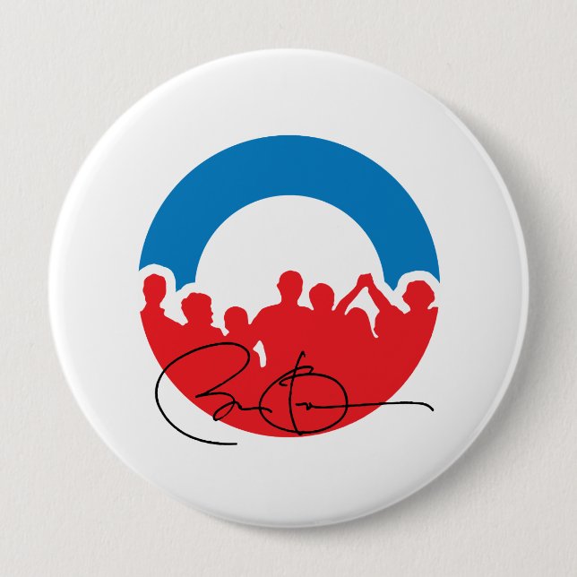 CHARLOTTE WITH BARACK OBAMA -.png 10 Cm Round Badge (Front)