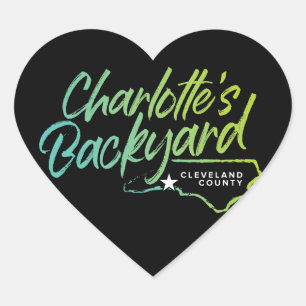 Charlotte's Backyard, NC Heart Sticker