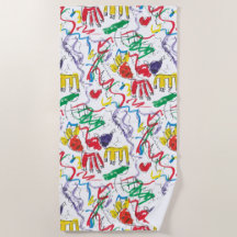 Charlotte's basquiat inspired beach towel