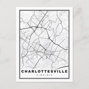 Charlottesville Map Postcard