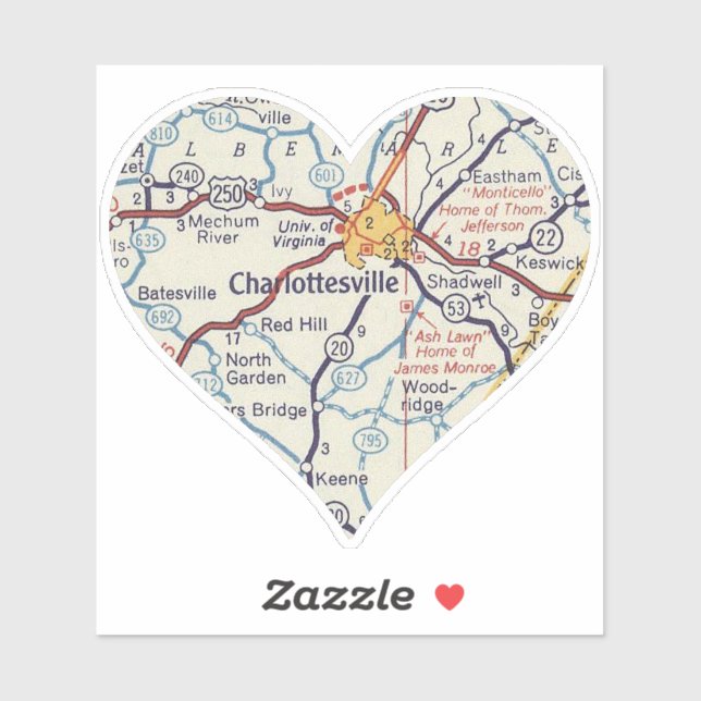 Charlottesville Vintage Map (Sheet)