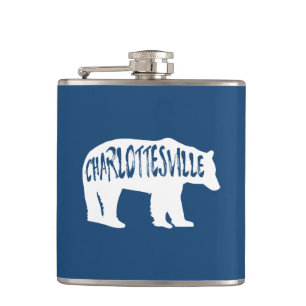 Charlottesville Virginia Bear Hip Flask