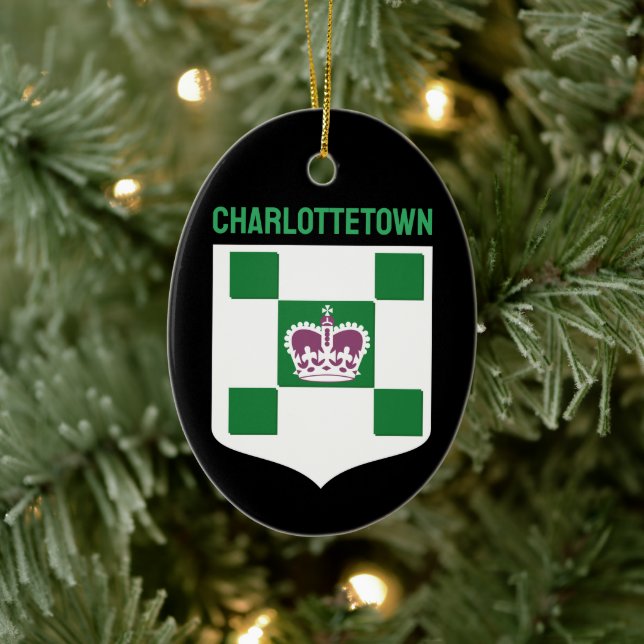 Charlottetown coat of arms - PEI Ceramic Tree Decoration (Tree)
