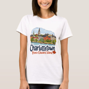 Charlottetown PEI Prince Edward Island Skyline T-Shirt