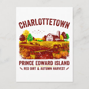 Charlottetown Prince Edward Island Red Dirt Autumn Postcard