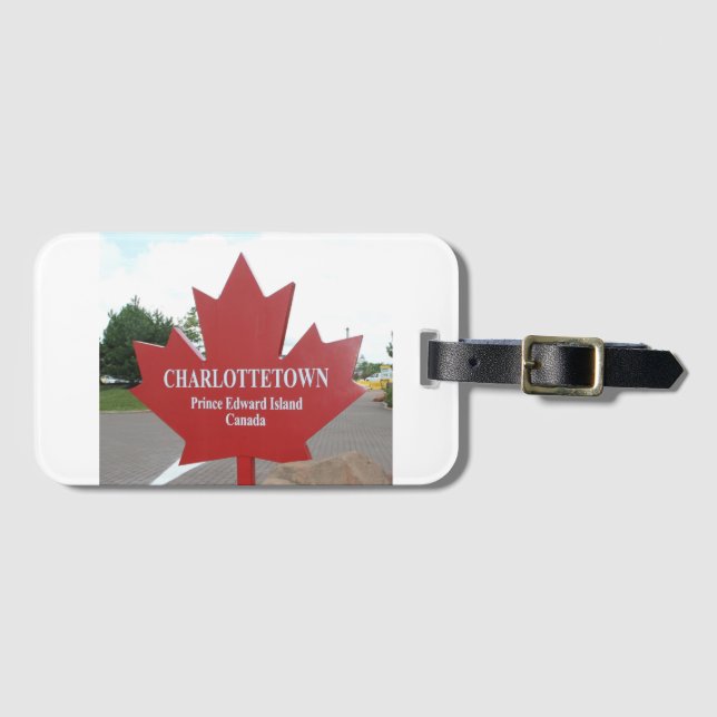  Charlottetown Prince Edward Island, Red Maple Luggage Tag (Front Horizontal)