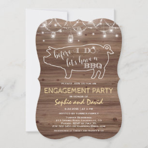 Charm Before I DO'S Old Barn Engagement Party Invitation