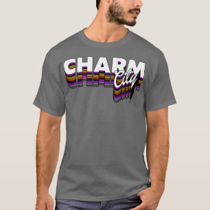 Charm City Baltimore City Pride Retro Font T-Shirt