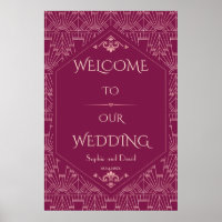 Charm Cooper Great Gatsby Wedding Welcome Sign