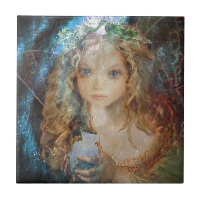 Charm - Fairy Angel with Fairy Dust Blessings Tile (Front)