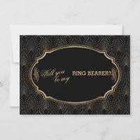 Charm Great Gatsby Art Deco Wedding Ring Bearer