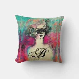 CHARM MONOGRAM Lady With Mask Cushion