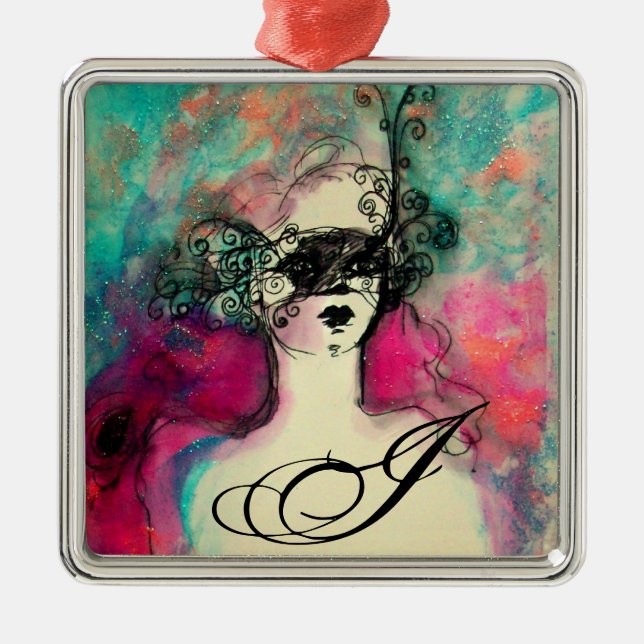 CHARM MONOGRAM METAL TREE DECORATION (Front)