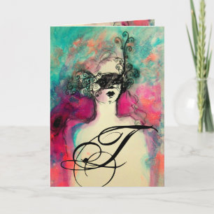 CHARM MONOGRAM NOTE CARD