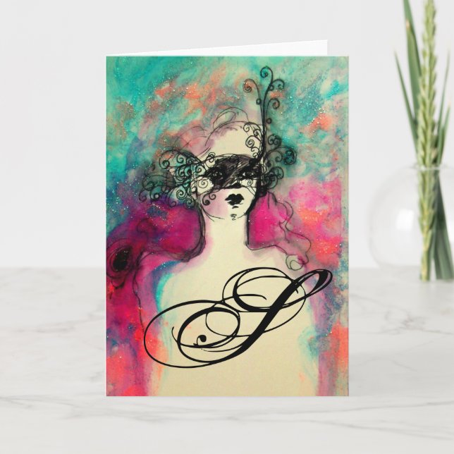 CHARM MONOGRAM NOTE CARD (Front)
