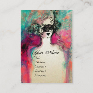 CHARM MONOGRAM Platinum Metallic Business Card